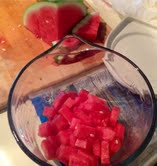 1.  Chop watermelon for salsa
